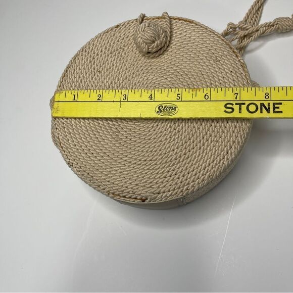 Zara Round Rope Woven Crossbody Bag with Magnetic Closure - Picture 8 of 9